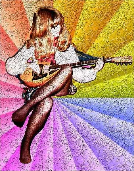 Tinka playing bouzouky