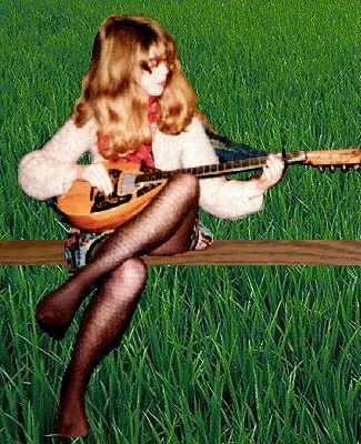 Tinka playing bouzouky